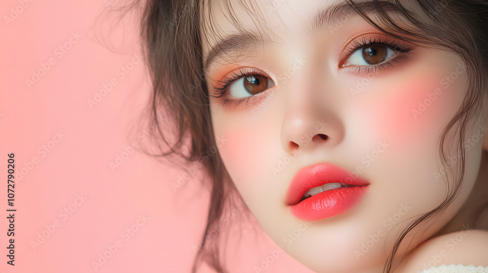 Elegant High-Fashion Beauty Portraits with Radiant Skin, Glamorous Makeup, and Luxurious Skincare Glow. Elegant High-Fashion Beauty Portraits with Radiant Skin, Glamorous Makeup, and Luxurious Skincare Glow.