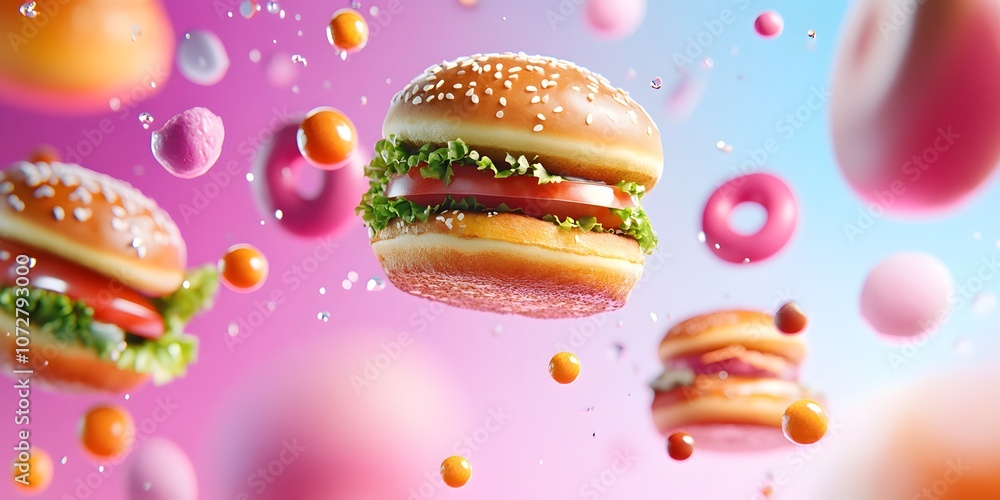 Floating Burgers and Colorful Spheres Floating Burgers and Colorful Spheres