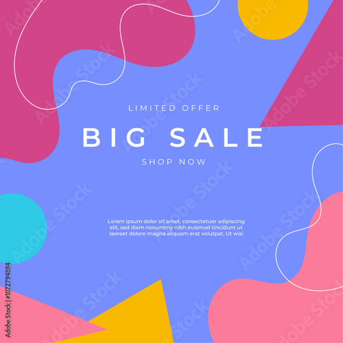 Colorful Abstract Big Sale Advertisement Design