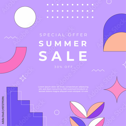 Colorful Abstract Big Sale Advertisement Design