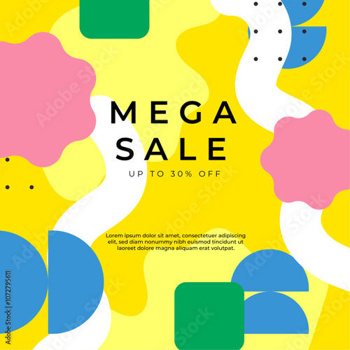 Colorful Abstract Big Sale Advertisement Design