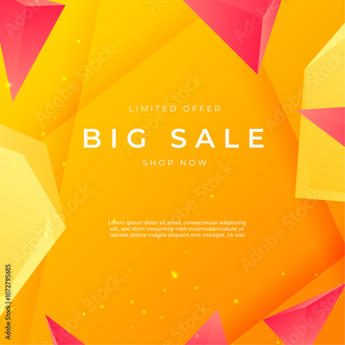 Colorful Abstract Big Sale Advertisement Design