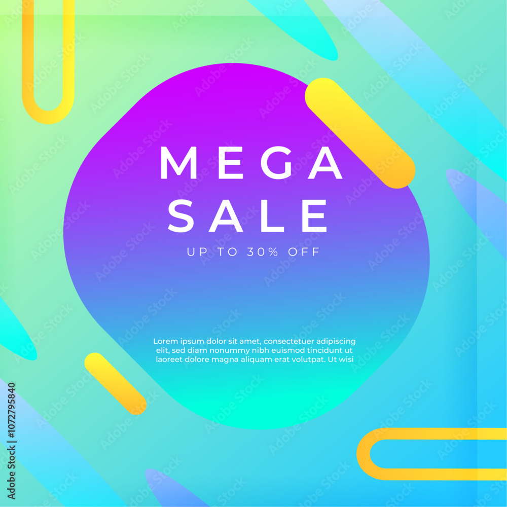 Modern Flash Sale Banner with Geometric Abstract Design Modern Flash Sale Banner with Geometric Abstract Design