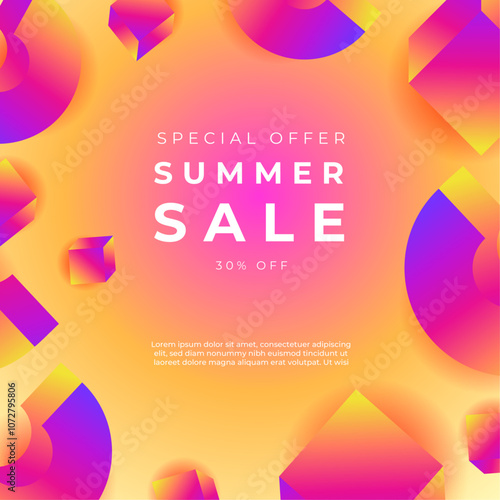 Colorful Abstract Big Sale Advertisement Design