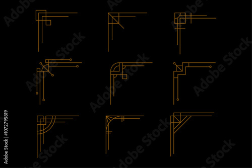 Art Deco Corner Frame