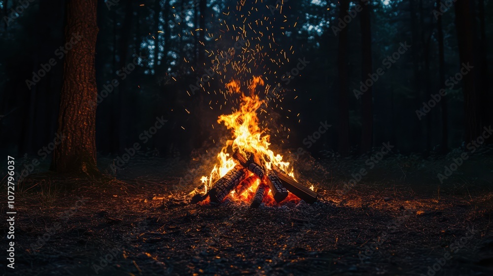 campfire in the wilderness campfire in the wilderness