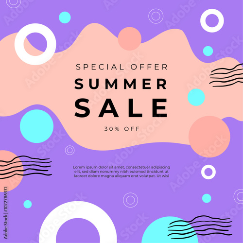 Colorful Abstract Big Sale Advertisement Design