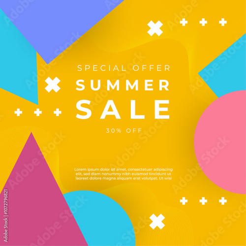 Colorful Abstract Big Sale Advertisement Design