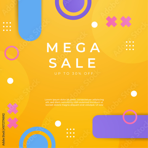 Colorful Abstract Big Sale Advertisement Design
