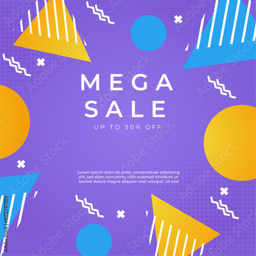 Colorful Abstract Big Sale Advertisement Design