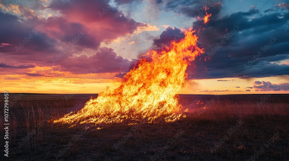 Fototapeta premium burning weeds