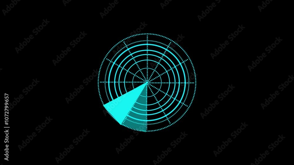 Radar screen animation on black background. motion background. e_ 447 Radar screen animation on black background. motion background. e_ 447