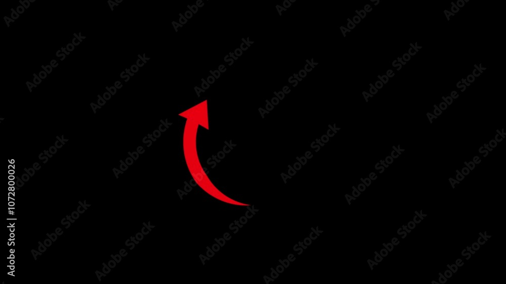 arrow loading icon animation on black background. 4k video. arrow loading icon animation on black background. 4k video.