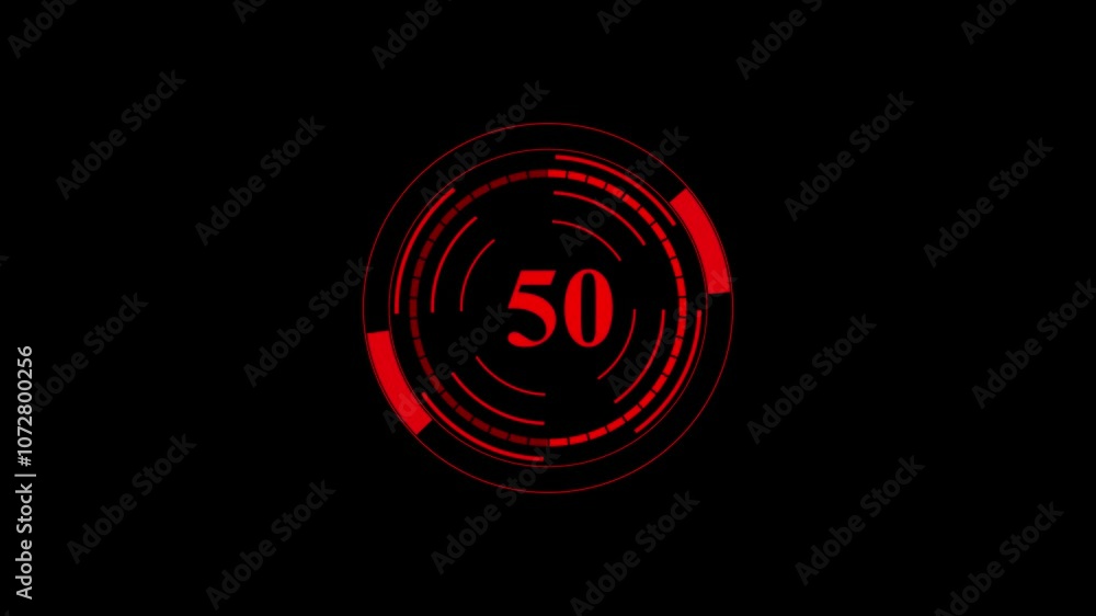 Digital text loading bar animation. on black background.