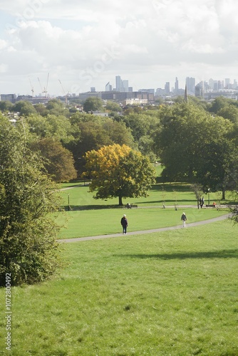 A Day in the Park: Warm Sunshine and Green Surroundings
