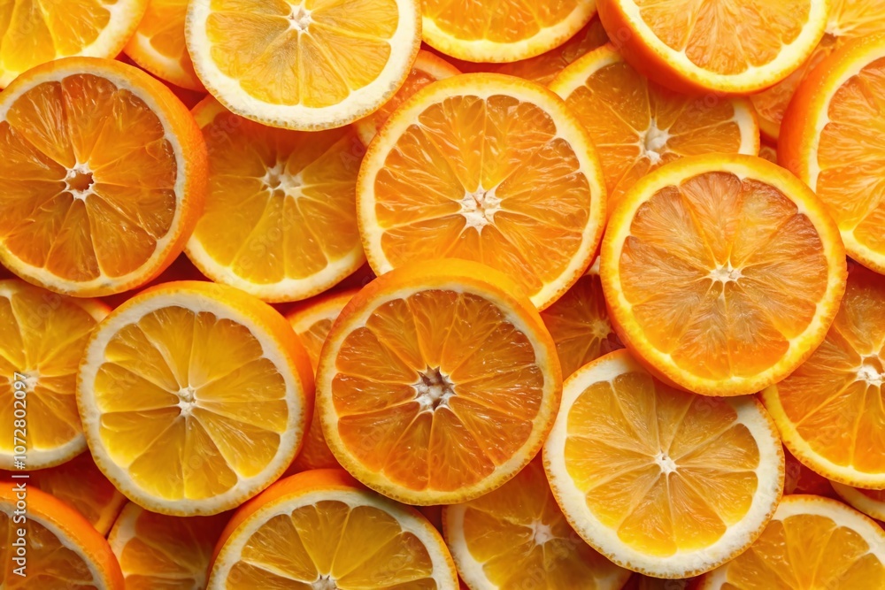 Panoramic View of Cut Slices of Ripe, Juicy Fresh Oranges Isolated on a White Background, Showcasing Their Vibrant Color and Freshness for Culinary or Healthy Lifestyle Illustrations Panoramic View of Cut Slices of Ripe, Juicy Fresh Oranges Isolated on a White Background, Showcasing Their Vibrant Color and Freshness for Culinary or Healthy Lifestyle Illustrations