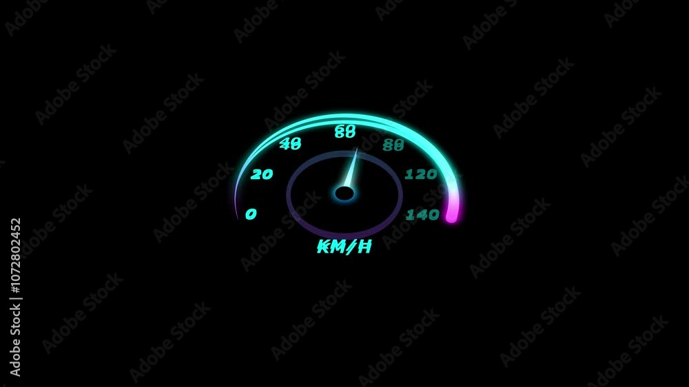 Animation of car dashboard speed rpm meter icon concept.Car fuel dashboard moving up. Speed meter animation. Indicator of speed meter. Animation of car dashboard speed rpm meter icon concept.Car fuel dashboard moving up. Speed meter animation. Indicator of speed meter.