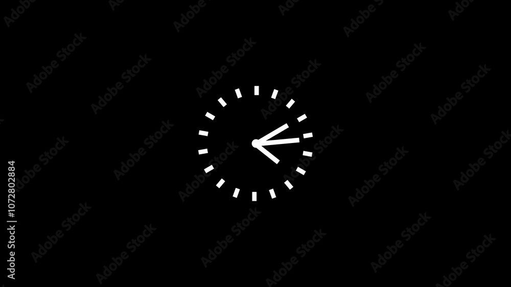 analog clock icon animation. analog clock icon animation.