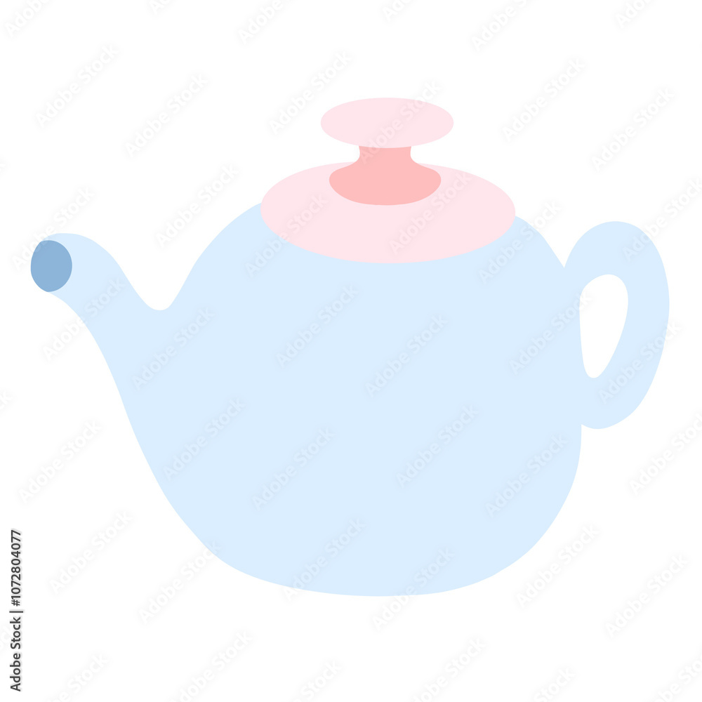 Obraz premium kitchen set cooking theme teapot illustration 