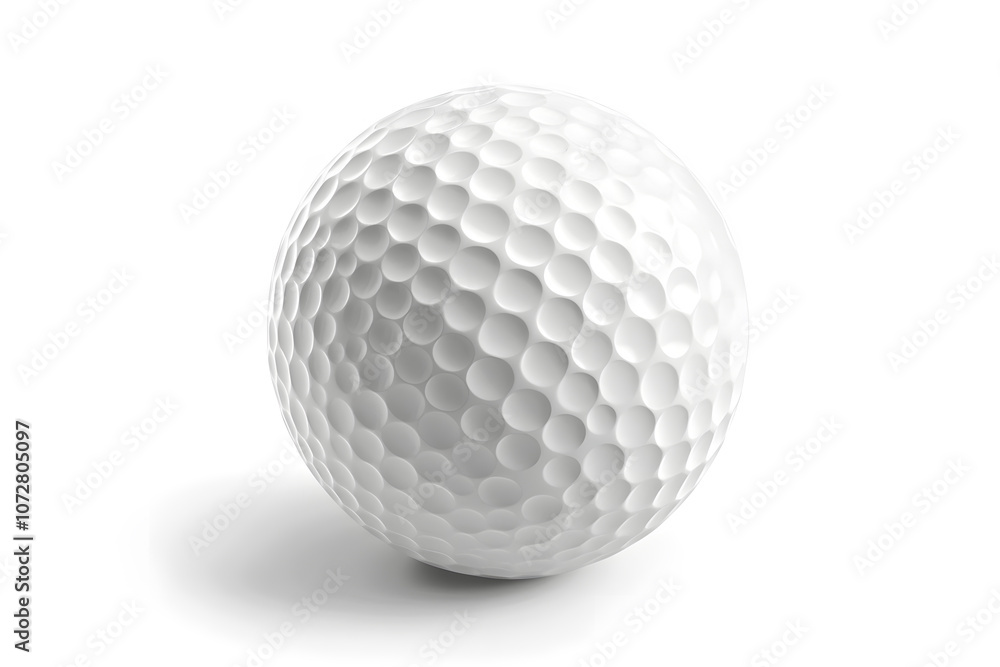 Classic white golf ball with dimpled surface and round shape isolated on white Classic white golf ball with dimpled surface and round shape isolated on white