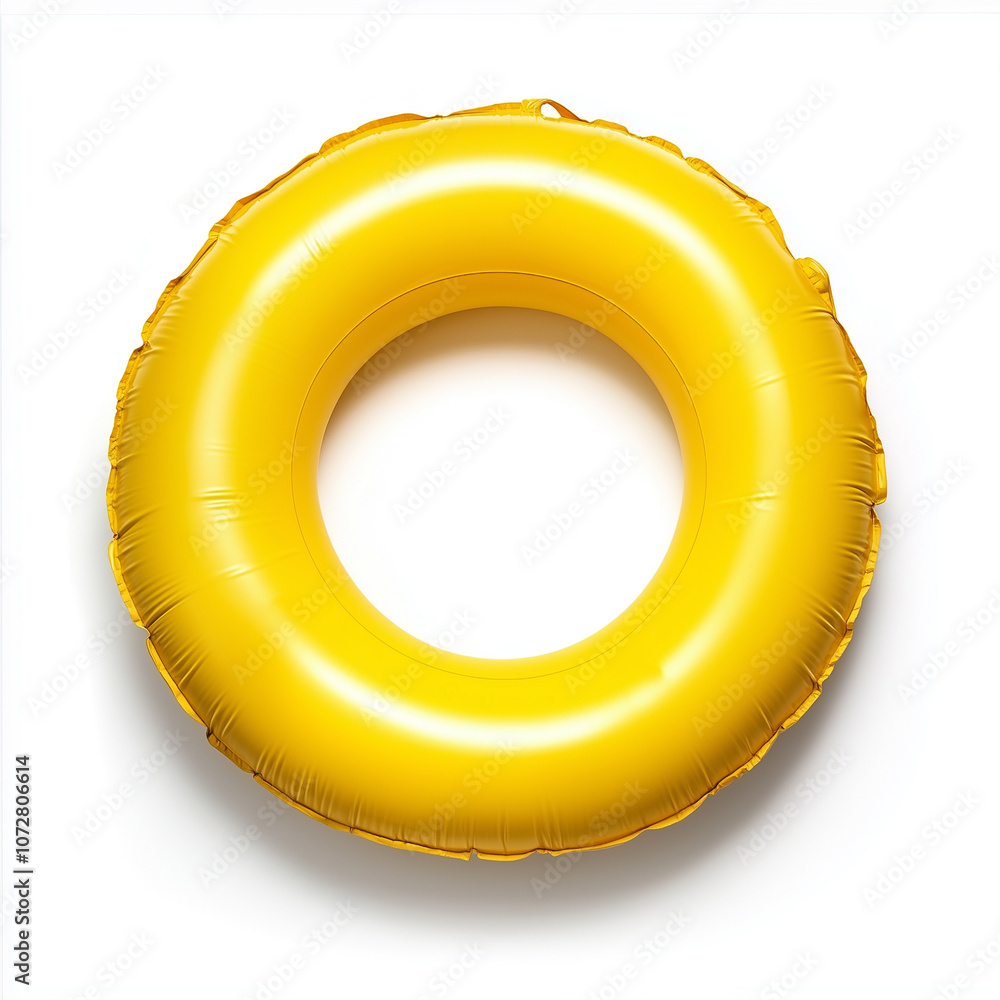 Yellow inflatable swim ring isolated on white background Yellow inflatable swim ring isolated on white background