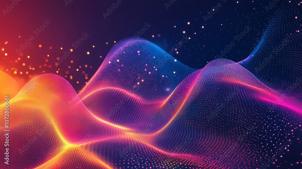 Digital background for tech, AI, data, audio, graphics Digital background for tech, AI, data, audio, graphics