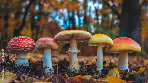 a variety of mushrooms
