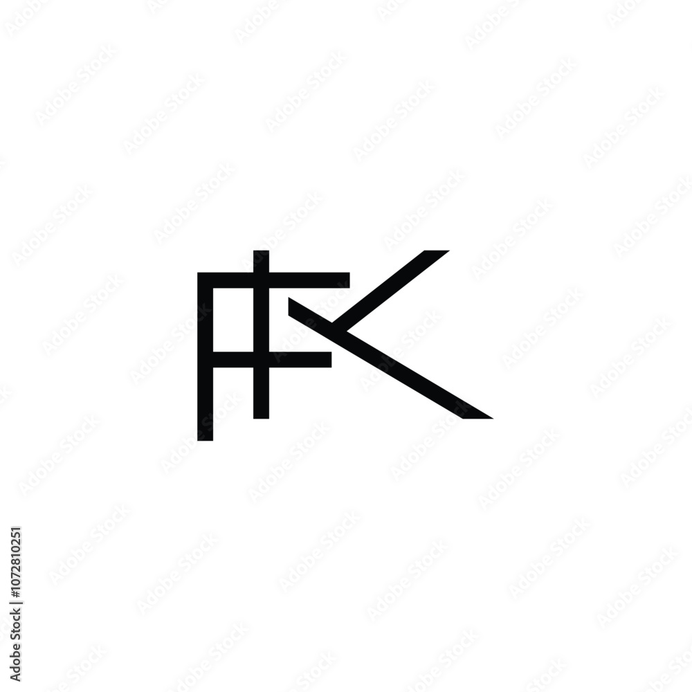 FK monogram logo design letter text name symbol monochrome logotype alphabet character simple logo FK monogram logo design letter text name symbol monochrome logotype alphabet character simple logo