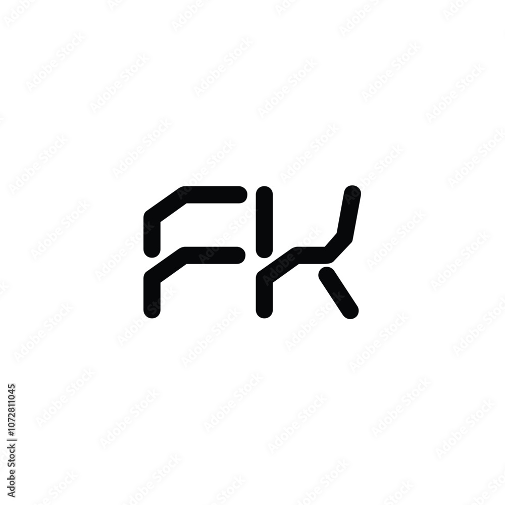 FK monogram logo design letter text name symbol monochrome logotype alphabet character simple logo FK monogram logo design letter text name symbol monochrome logotype alphabet character simple logo