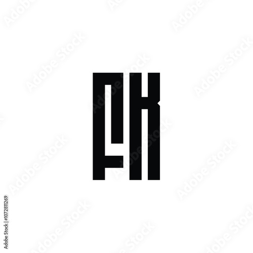 FK monogram logo design letter text name symbol monochrome logotype alphabet character simple logo