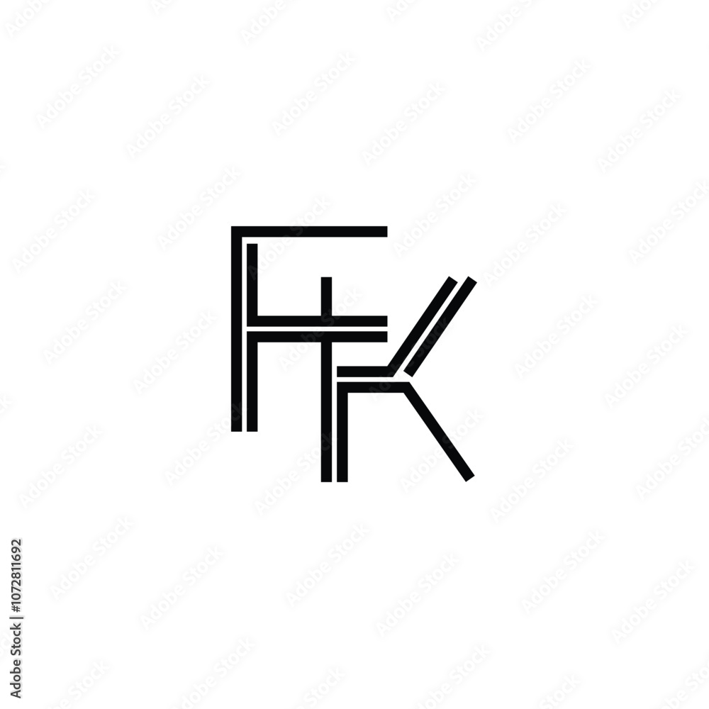 FK monogram logo design letter text name symbol monochrome logotype alphabet character simple logo FK monogram logo design letter text name symbol monochrome logotype alphabet character simple logo