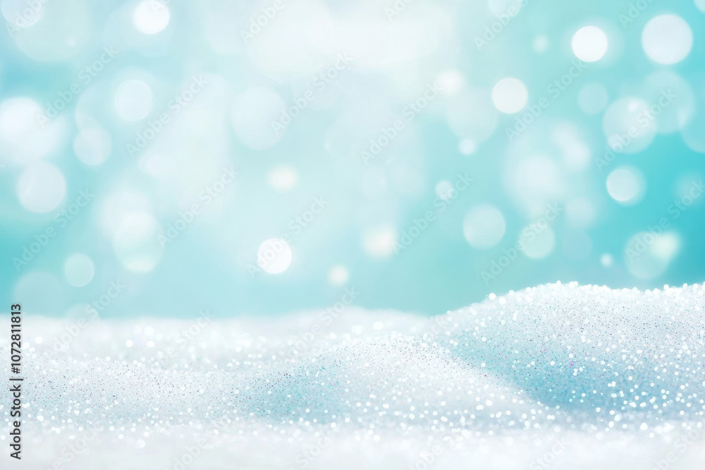 serene winter scene featuring soft snow with sparkling details and dreamy blue background. gentle bokeh effect adds magical touch to atmosphere serene winter scene featuring soft snow with sparkling details and dreamy blue background. gentle bokeh effect adds magical touch to atmosphere
