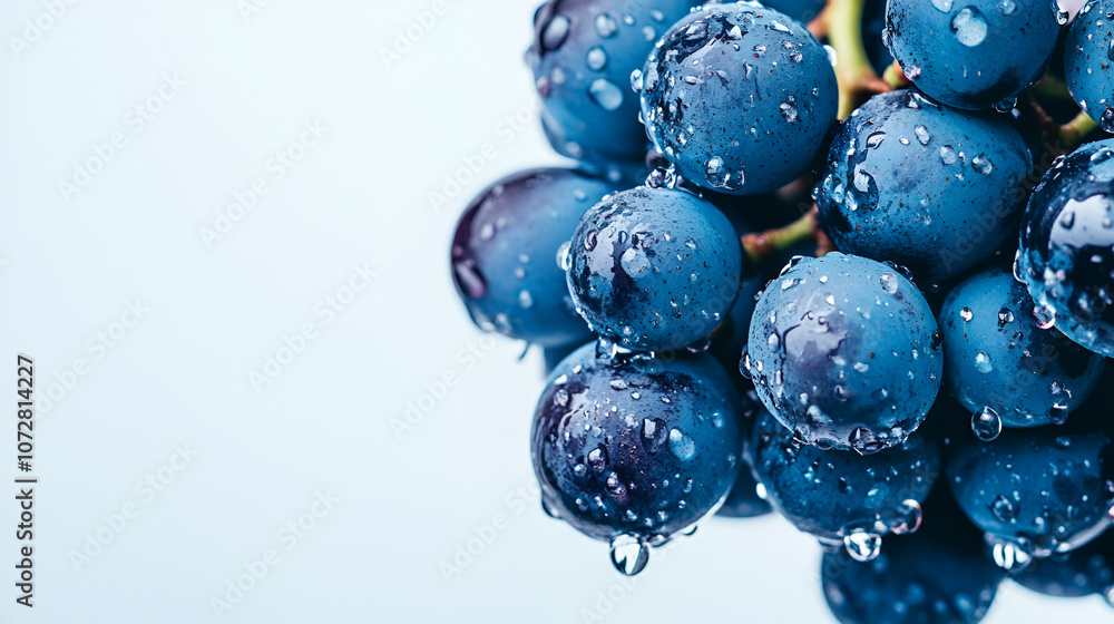 Fototapeta premium fresh blueberry isolated on white background Group of blueberries isolated on white background, Isolated blueberry. Fresh organic blueberry with leaves isolated with water drop fresh blueberry isolat
