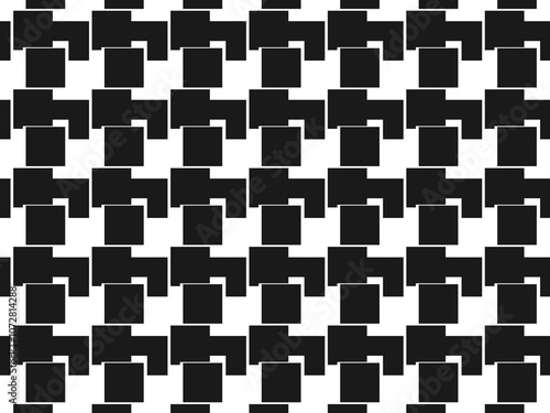 Error digital concept. Black random shapes on white background. Wrong lines and blocks. Video distortion effect. Abstract pixels and noise. Vector illustration.