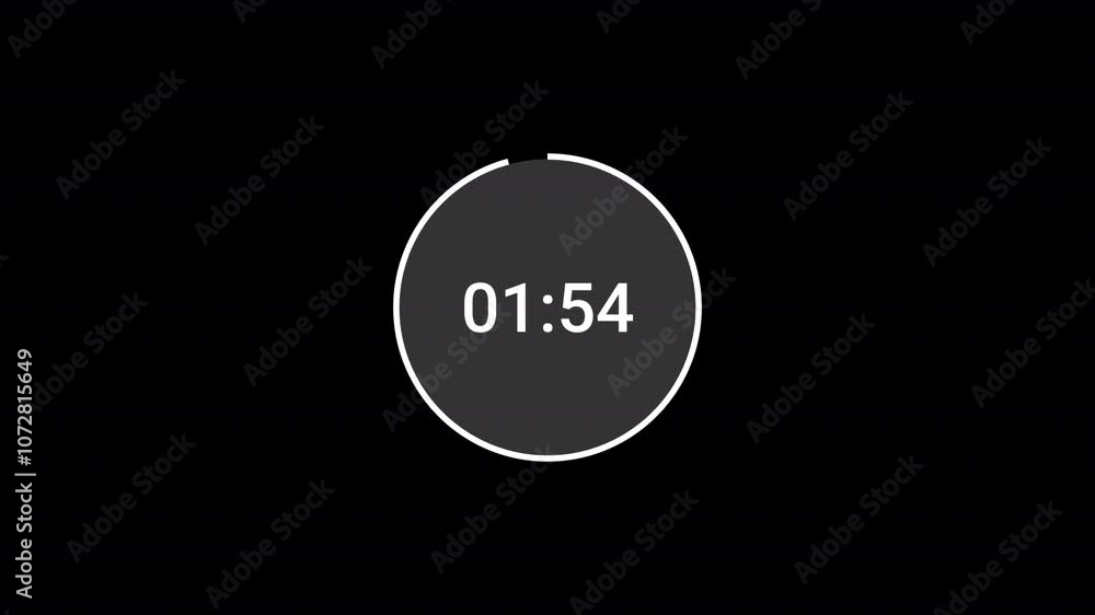 Circle countdown timer animation of 2 minutes on transparent background, 2 minutes circle countdown timer animation with alpha channels, countdown video Circle countdown timer animation of 2 minutes on transparent background, 2 minutes circle countdown timer animation with alpha channels, countdown video