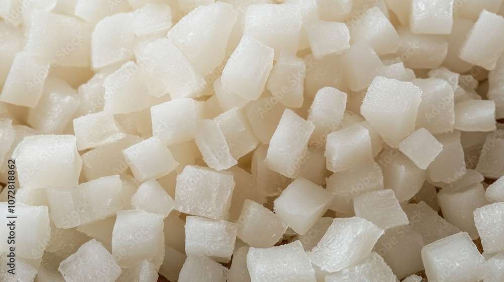 Close-up of White, Crystalline, Cube-Shaped Candy Close-up of White, Crystalline, Cube-Shaped Candy