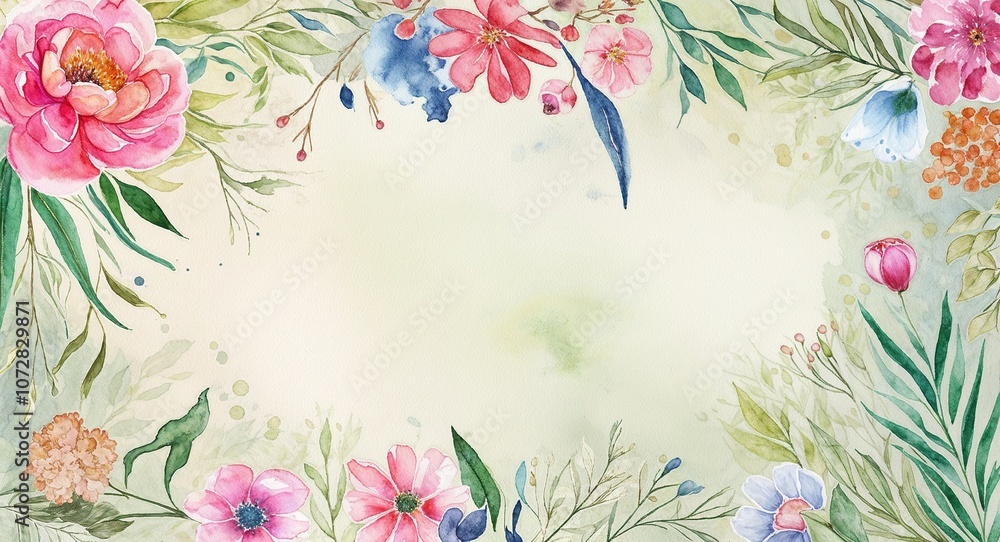 Obraz premium Delicate watercolor in illustration background