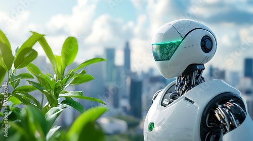 Innovative green technology transforms urban skylines with smart robots
