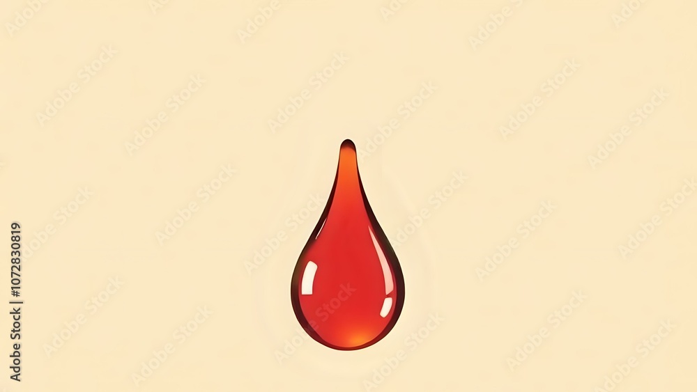 Obraz premium Rosehip Oil Drop on Beige Background Highlighting Natural Skincare Moisturizers