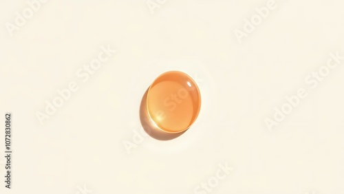 Rosehip Oil Drop on Beige Background Highlighting Natural Skincare Moisturizers
