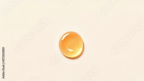 Rosehip Oil Drop on Beige Background Highlighting Natural Skincare Moisturizers