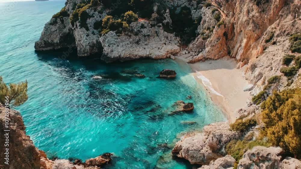 Tropical Paradise: Stunning View of a Serene Beach and Clear Blue Sea Tropical Paradise: Stunning View of a Serene Beach and Clear Blue Sea