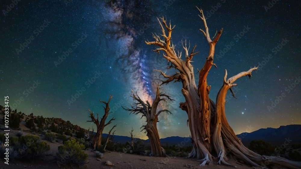 Milky Way Over Ancient Trees Milky Way Over Ancient Trees