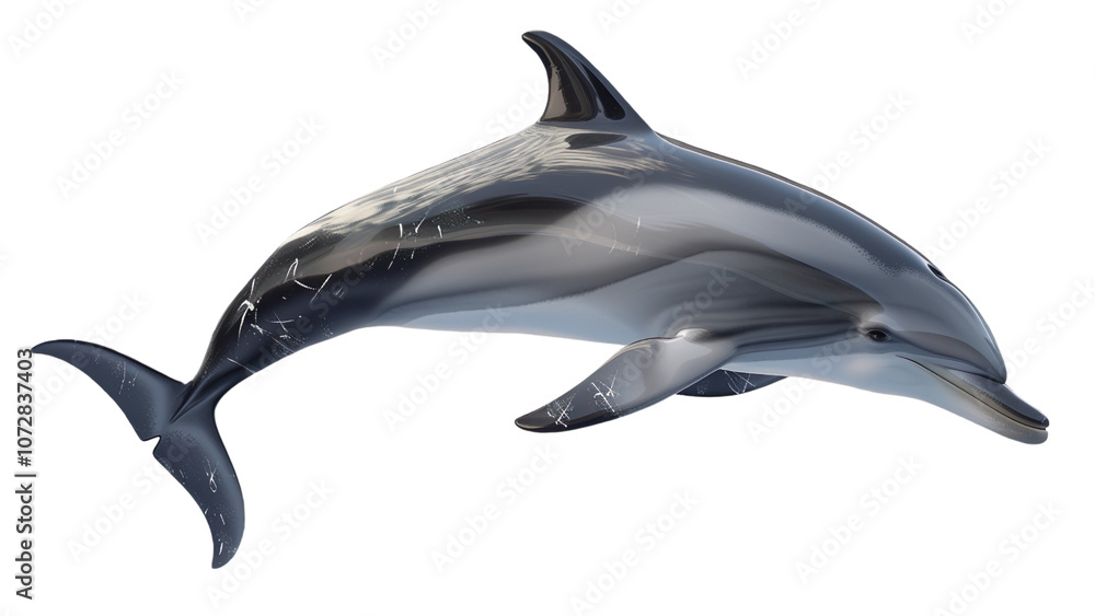 Fototapeta premium Dolphin isolated on a transparent background
