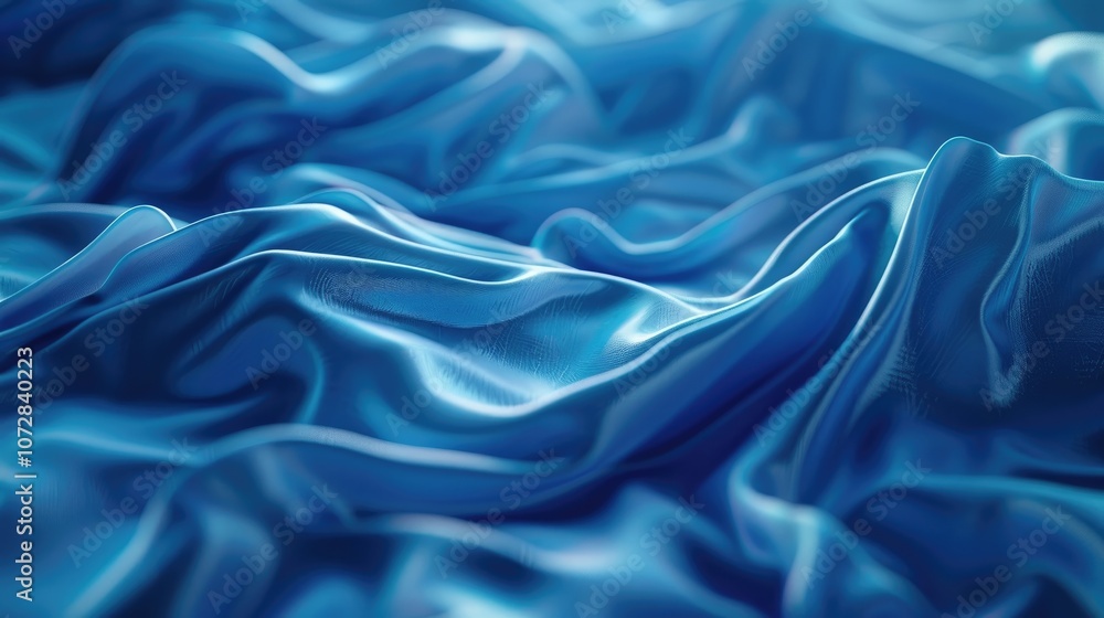 Fototapeta premium an abstract blue wavy cloth