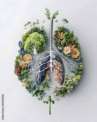 Health care concept Preventing diseases from the environment includes taking care of your health by eating, drinking, and living correctly to escape the threat of various pollution.