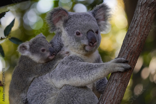 Photography Koala bear and baby in the zoo