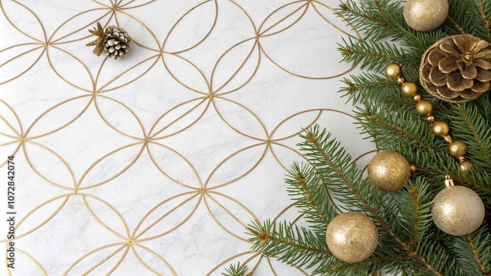 Geometric Circle Line Pattern with Elegant Golden Hues for Christmas Background, sophisticated look, modern geometric circle, elegant background, golden christmas background, luxurious texture Geometric Circle Line Pattern with Elegant Golden Hues for Christmas Background, sophisticated look, modern geometric circle, elegant background, golden christmas background, luxurious texture
