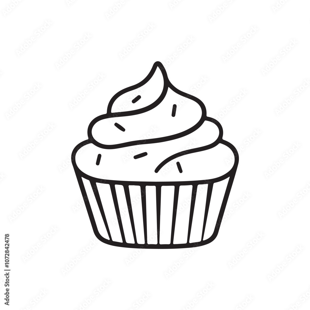 cupcake with cream cupcake with cream
