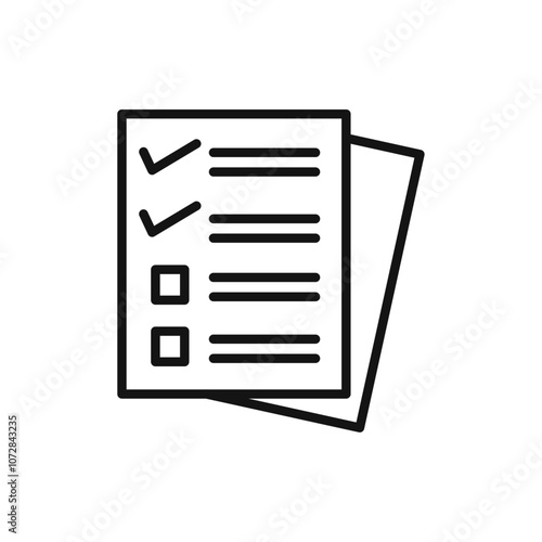 Assignment icon vector line logo art